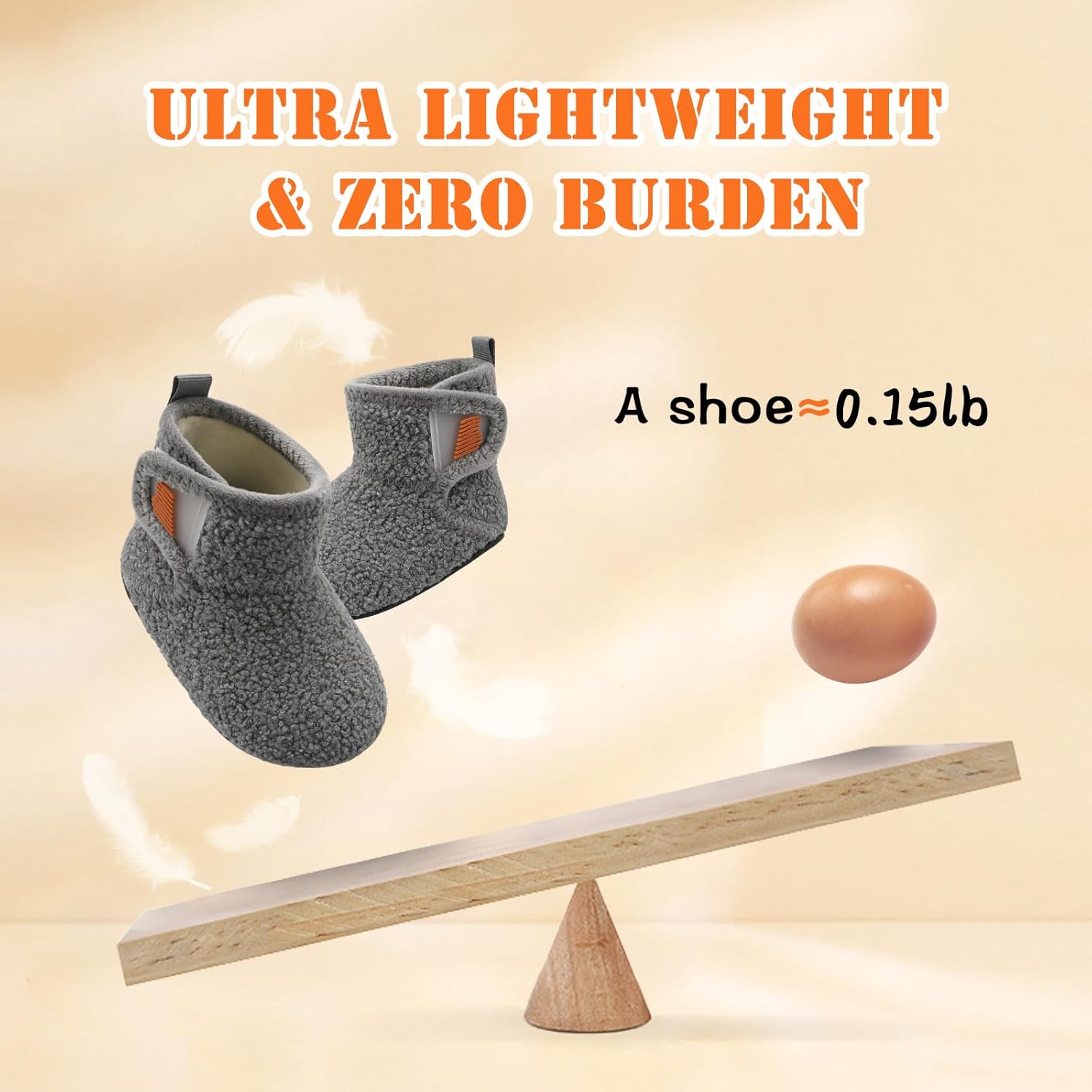 BARERUN Toddler Slippers Girls Boys House Shoes Baby Winter Booties Plush Cozy Kids House Slipper Warm Lightweight Infant Walking Shoes Socks - Image 4