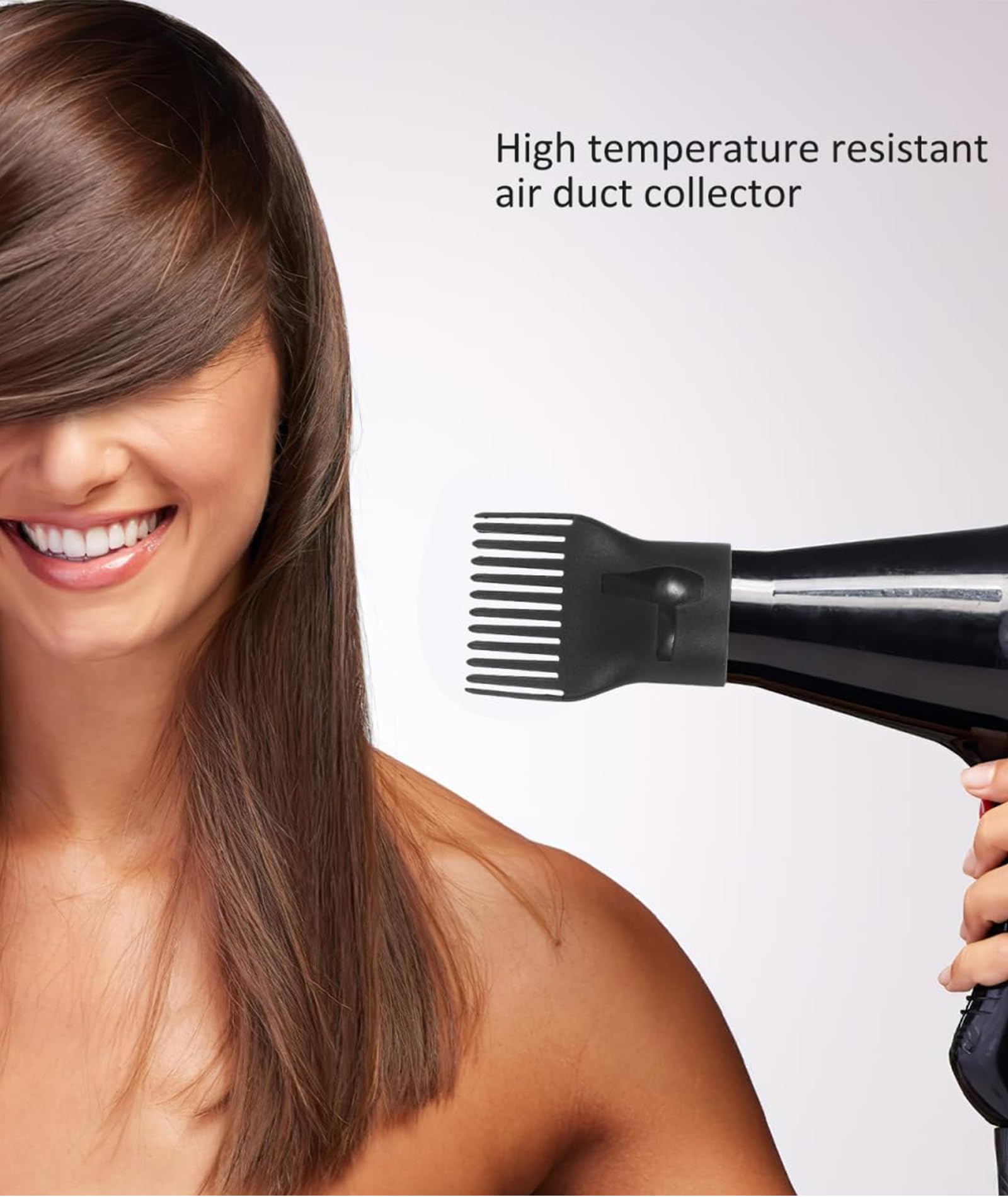 2PCS Hair Dryer Nozzle, Diffuser and Concentrator Attachment for Styling, Universal Fit for Most Hair Dryers, Home and Salon Use, Lightweight and Durable Design, Universal Interface Styling Tools 4