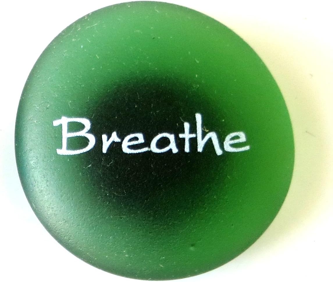 The Mermaid's Message Magnets: Inspiring Words on Frosted Sea Glass Magnets. by Lifeforce Glass. Set II