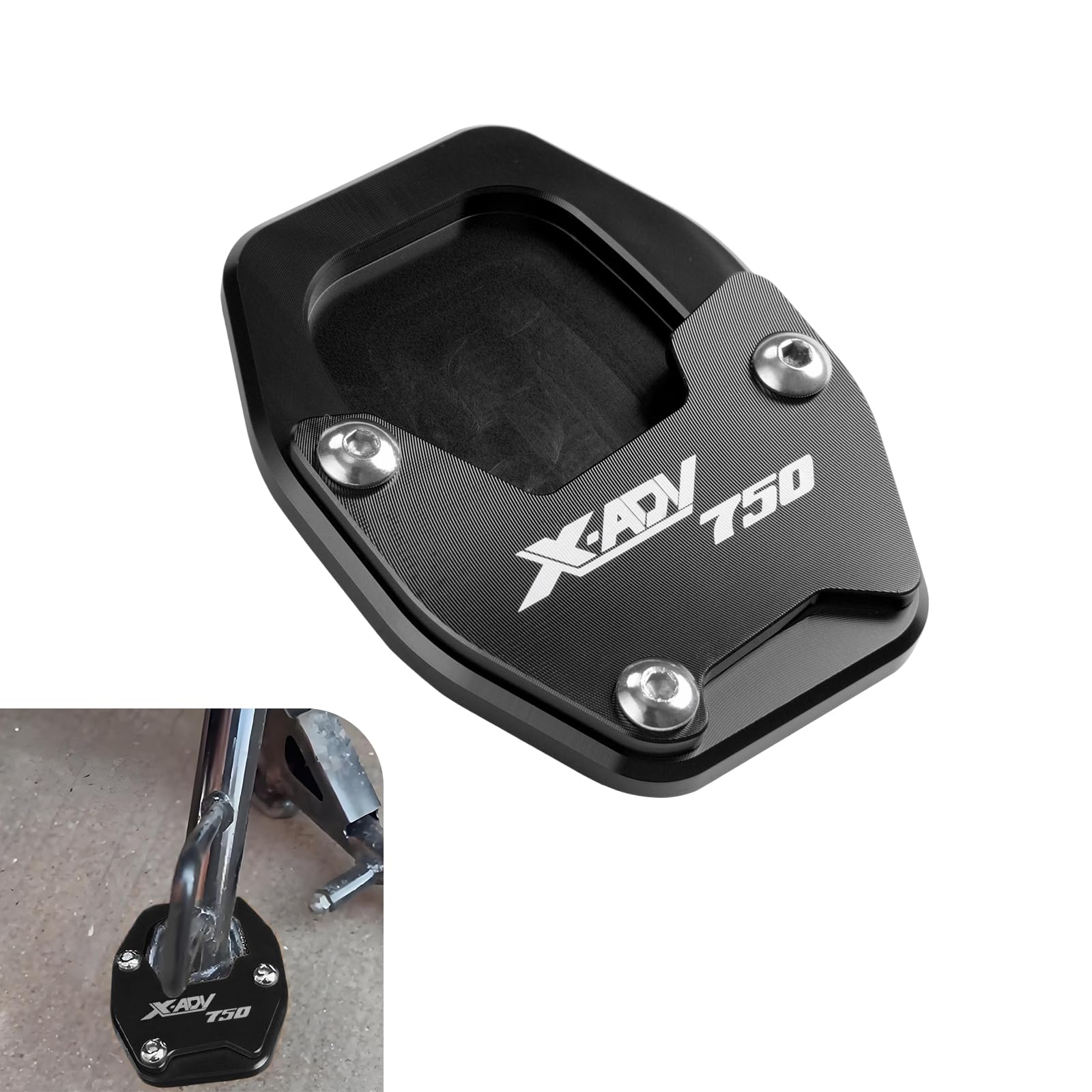Supporto per cavalletto moto Piastra per cavalletto compatibile con Honda X ADV 750 X-ADV 750 XADV 750 2021-2025 Supporto per cavalletto in alluminio CNC Supporto per moto (Nero)