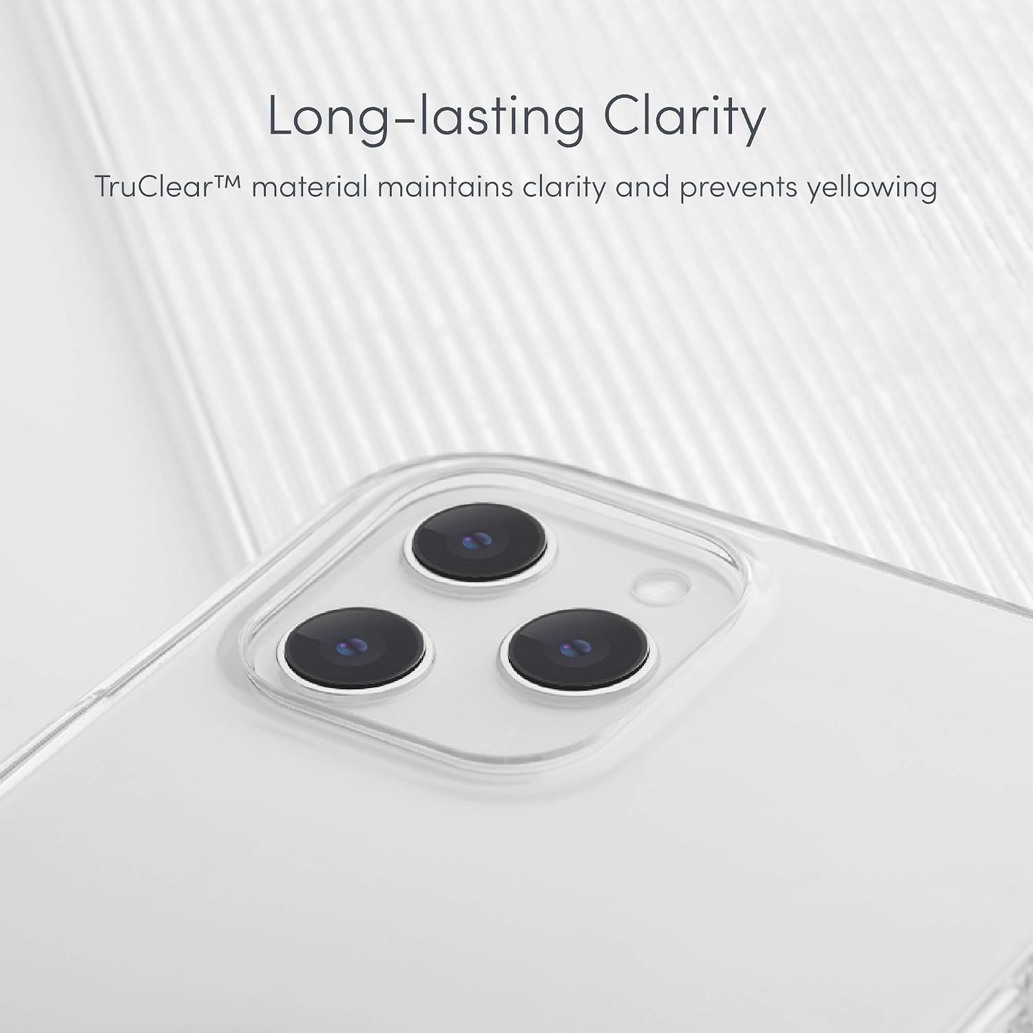 Moshi Vitros Clear Case Compatible with iPhone 12 Pro Max Case, Clear, Thin, Flexible, Watermark-Resistant, BPA-Free Cover for 6.7” iPhone 12 Pro Max, Crystal Clear