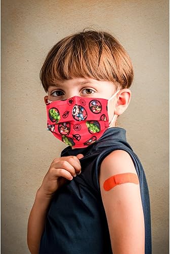 Miniatura 4 de Cubrebocas desechable para niños envueltos individualmente, 50 unidades, máscaras para niños, jóvenes, 3 capas Kawaii unisex para niños