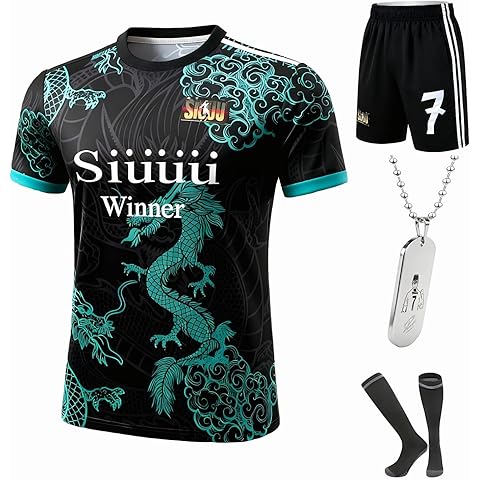 Kids Soccer Jersey Uniform Set #7 | Complete 4-Piece Kit with Shirt, Shorts, Socks ...