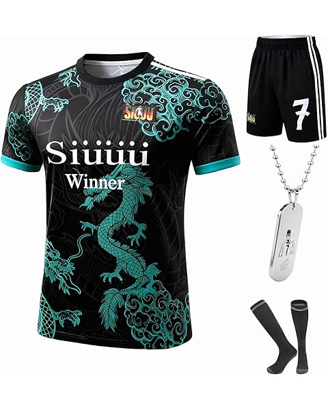 Kids Soccer Jersey Uniform Set #7 | Complete 4-Piece Kit with Shirt, Shorts, Socks ...