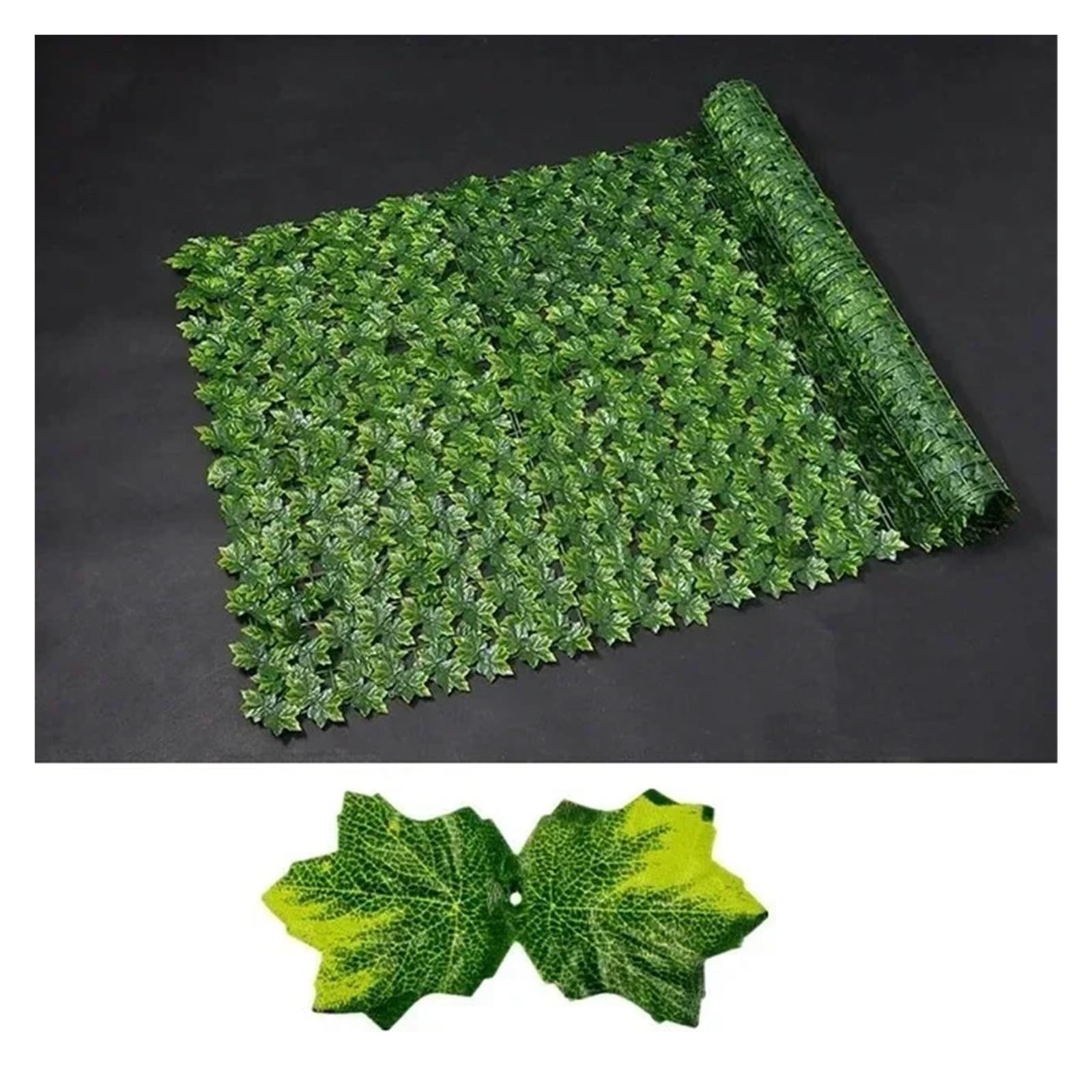 Artificial Leaf Privacy Fence Screen Fake Hedge Panels Balcony Ivy Leaves for Wall Garden Patio Decor(WL-CY-HFY,50X300CM)