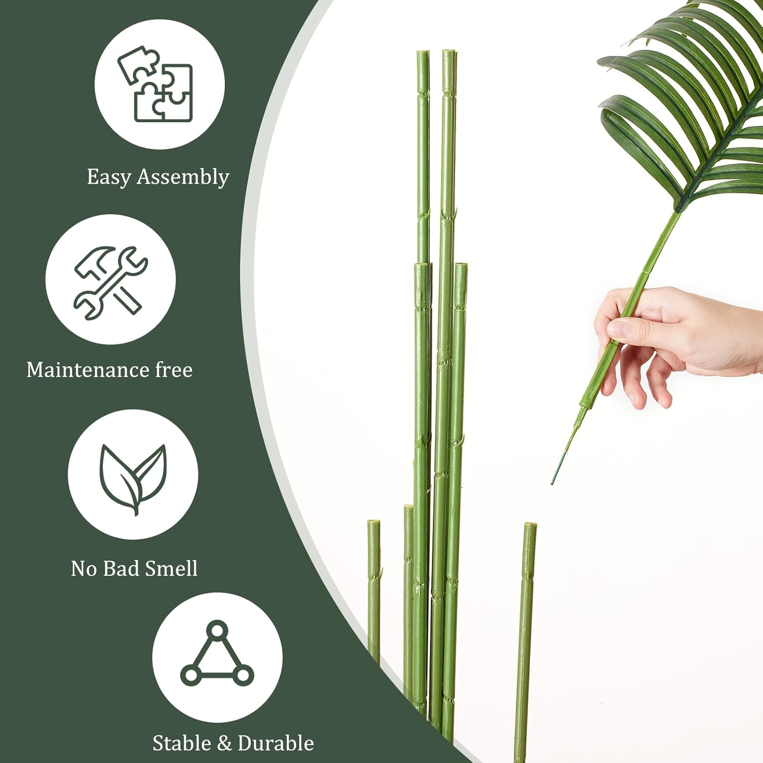 Artificial Palm Tree 5.5FT Tall Fake Tree Nearly Natural Large Tropical Faux Plant Faux Areca Palm Tree with Real Bark Design Artificial Silk Plant for Outdoor Home Office Living Room Decor