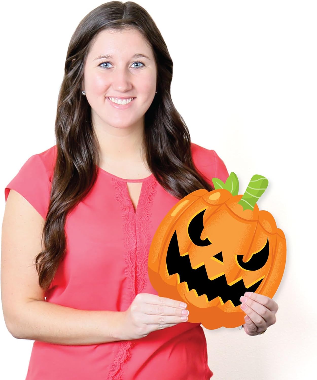Big Dot of Happiness Halloween Pumpkins - Lawn Decorations - Outdoor Jack-O'-Lantern Party Yard Decorations - 10 Piece