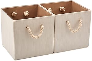 EZOWare Foldable Rattan Storage Cube