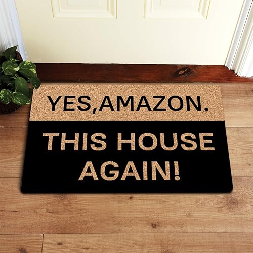 Miniatura 2 de Yes Tienda This House Again - Tapete divertido para entrada con respaldo antideslizante para interiores y exteriores, tapete decorativo para el