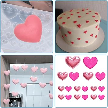 Ymapinc Heart Shaped Resin Molds Silicone | Small Epoxy Resin Molds for Crafts Making Jewelry Keychains