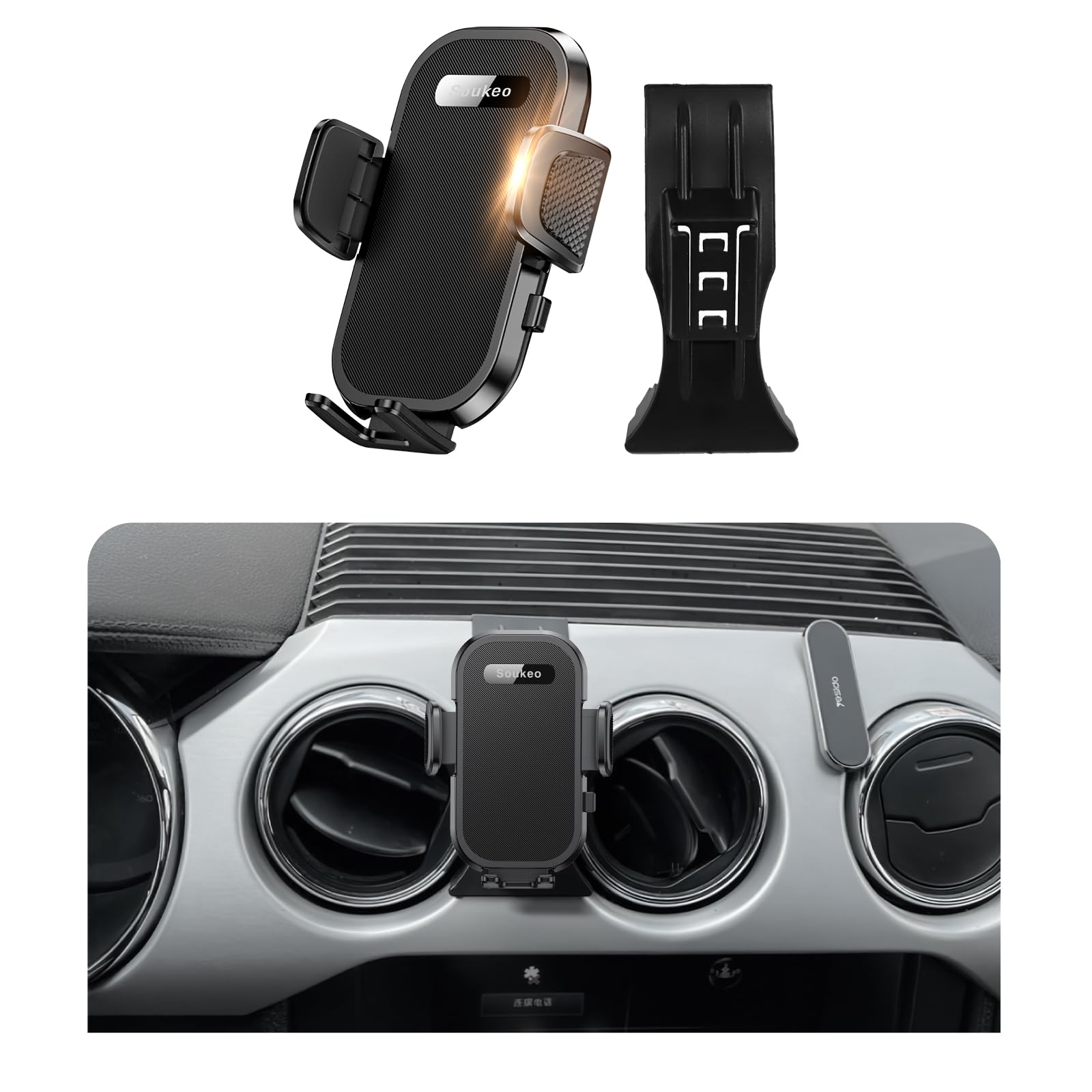 soukeo Upgraded Car Phone Holder Fits for Ford Mustang 2016 2017 2018 2019 2020 2021 2022 2023 Auto Accessories,Cradles Adjustable Cell Phone Mount