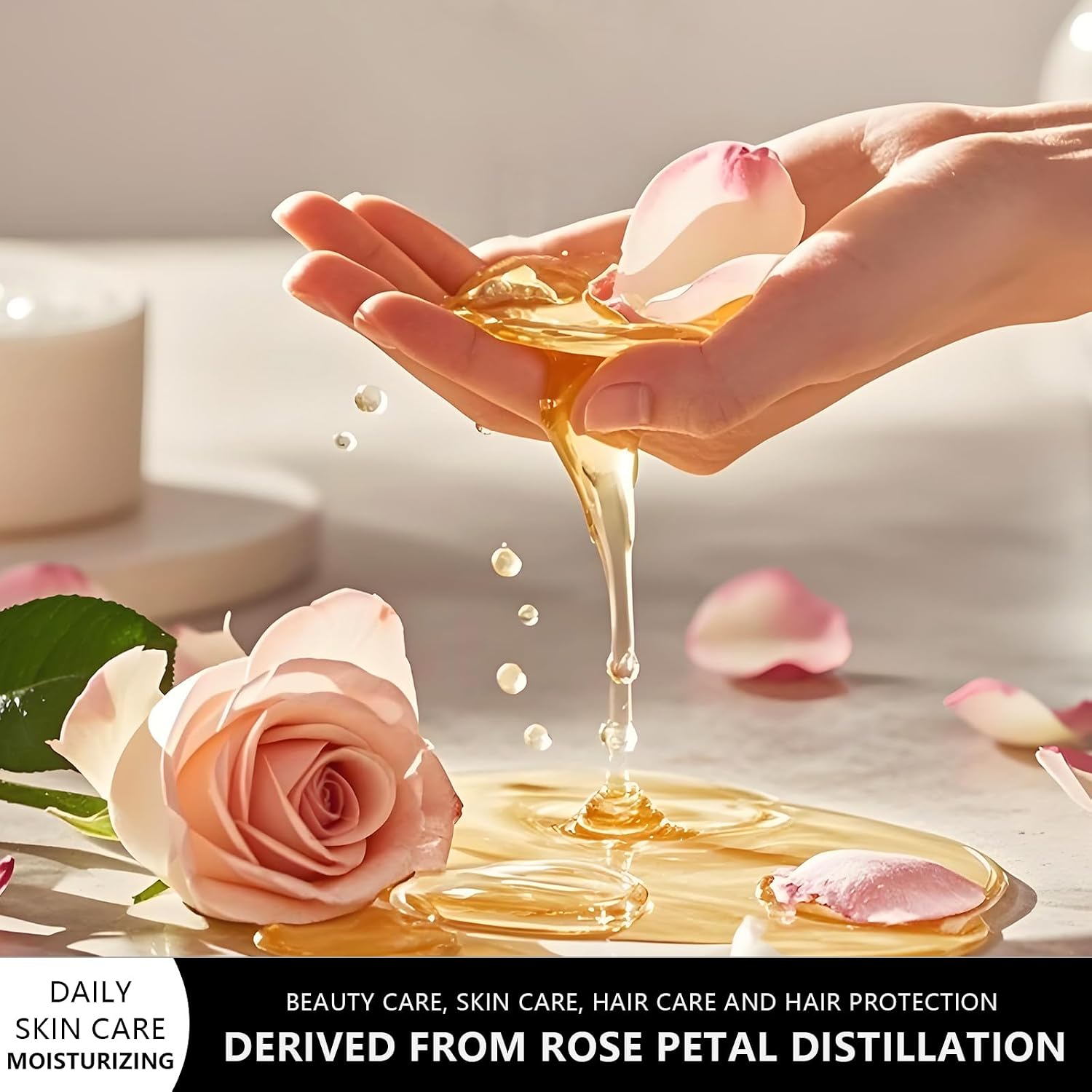 Rose Water for Face - 16 oz Bulk Organic Rose Water Alcohol-Free, 100% Natural Refreshing for Face and Hair - Uplifts, Calming & Soothing for All Skin Types (16 Oucnes)