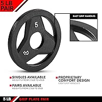 Vista 4 de JFIT Olympic 2 Inch Grip Plates and Bumper Plates for Barbell - Single Weights or Sets of 2 (Muliple Weights)