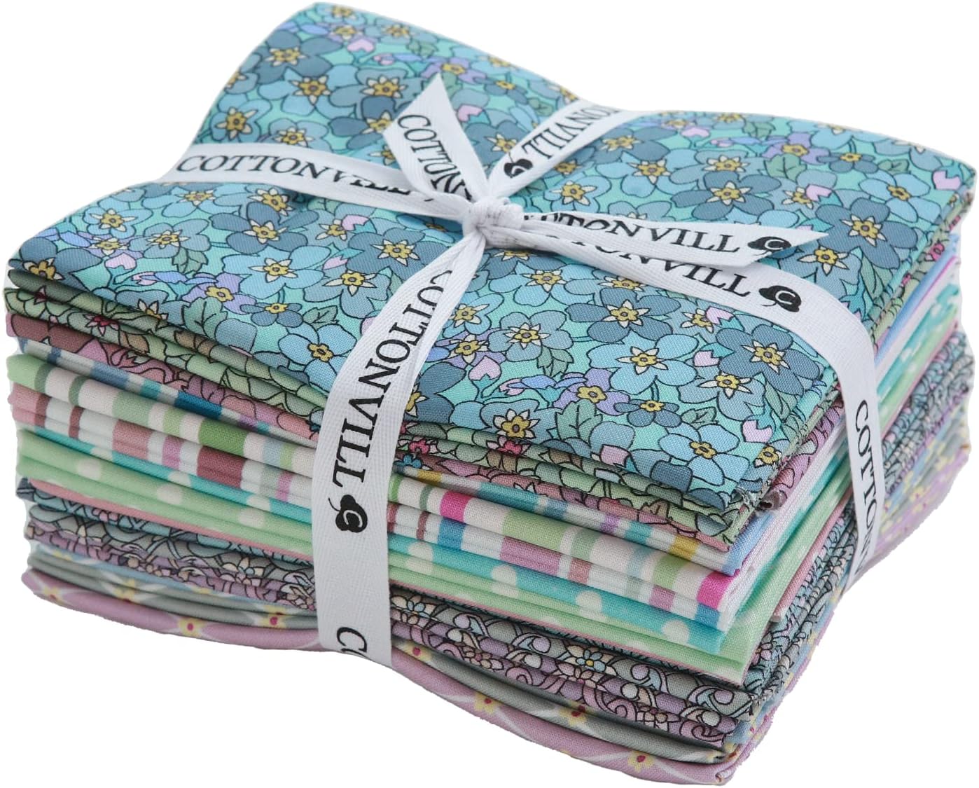 COTTONVILLEunoia's Stand by Me 20COUNT Print Quilting Fabric (Quarter 15pcs, Stand by Me)