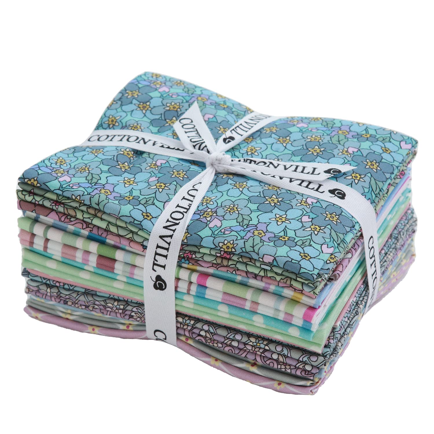 COTTONVILLEunoia's Stand by Me 20COUNT Print Quilting Fabric (Quarter 15pcs, Stand by Me)