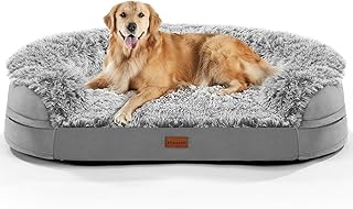 Gimars Upgraded XL Orthopedic Dog Bed, 112x81x18cm, Washable Cover, Waterproof Lining Supportive Half-Round for Large & Se...