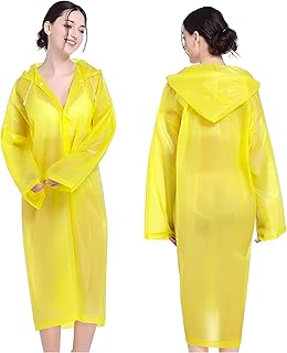 Warm Raincoat - Soft and thick waterproof poncho for both men and women, providing full body coverage for men and women, with breathable lining, adjustable hood, and transparent panels.