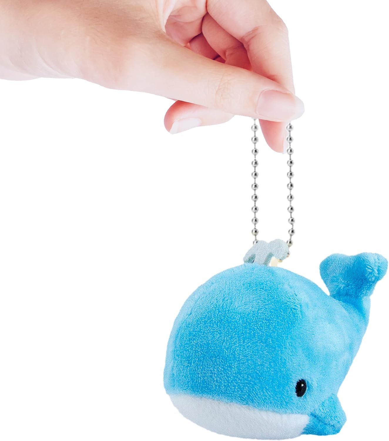 Whale Plush Toy Set BB FUNHOUSE 6 Packs Soft Easter Animal Stuffed Plush Key Chain Set Goodie Bag Fillers Party Favor Carnival Prizes for Kids Boys and Girls, 3.14inch image 2