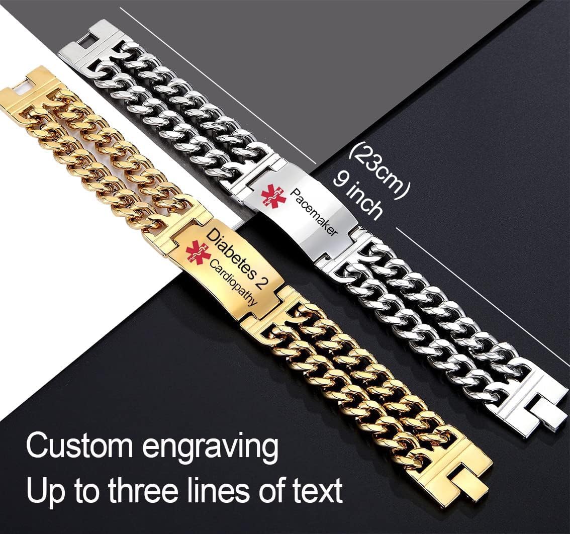 Customizable Medical Alert Bracelets Men/Women, Bhutan Ubuy