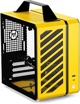 Mechanic Master C24 Mini ITX Case 9.9L with Portable Handle, Supports ITX Motherboard, 135mm Air Cooled, SFX Power Supply, 245mm GPU