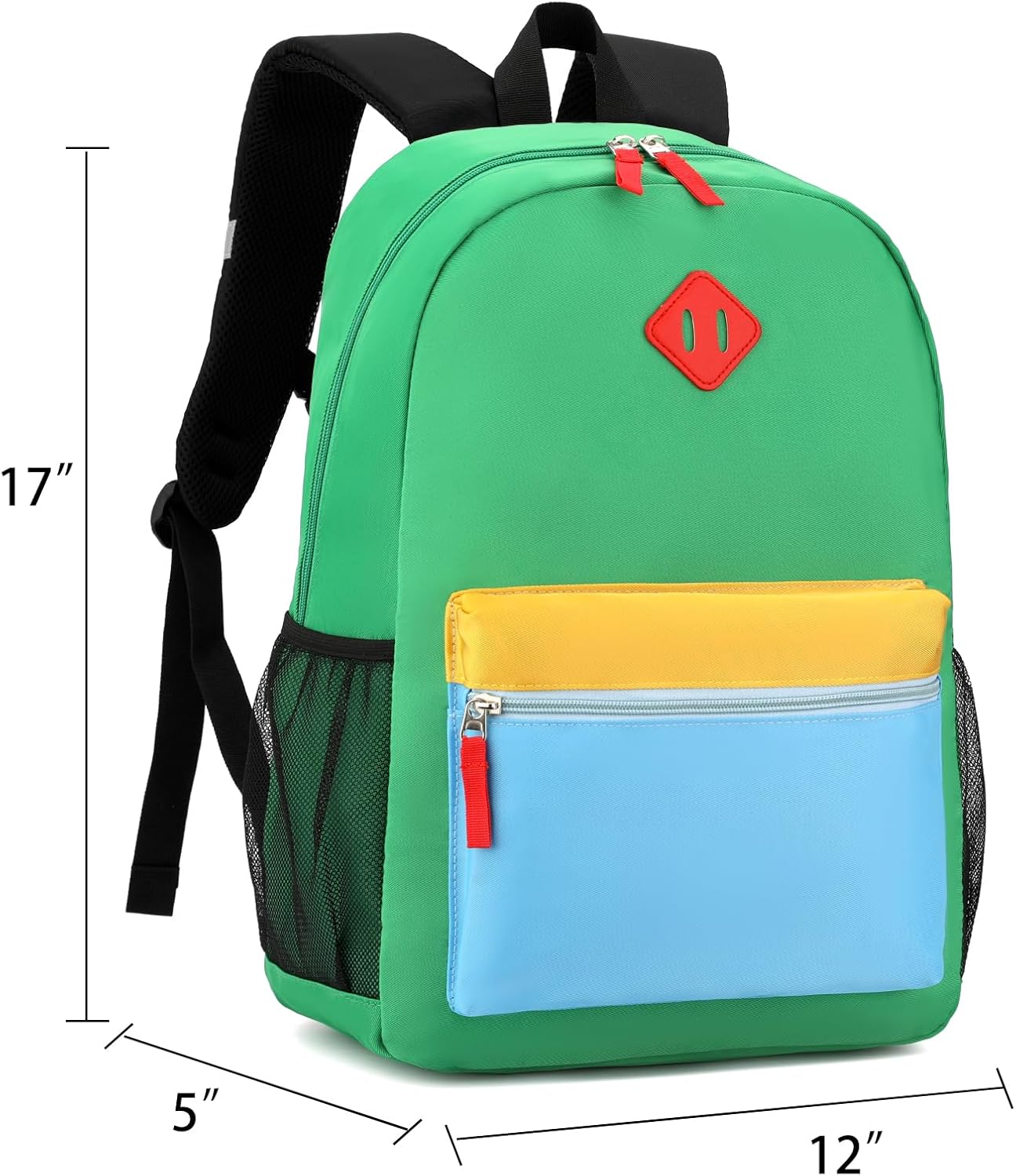 Backpack Set for Girls Boy Kids Backpack with Lunch Box for Elementary Primary Kindergarten School Bag (Green Blue Set, Large) - Image 6