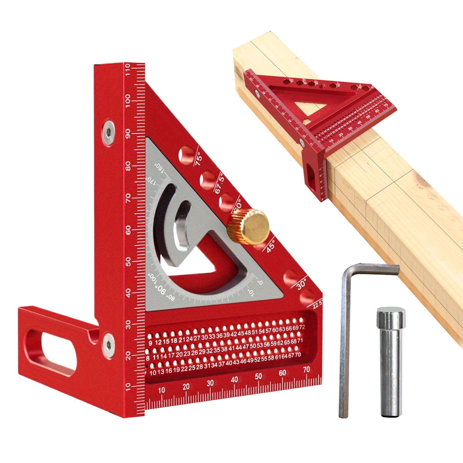 Règle de mesure multi-angles 3D triangulaire pour ingénieurs et bricolage - 8