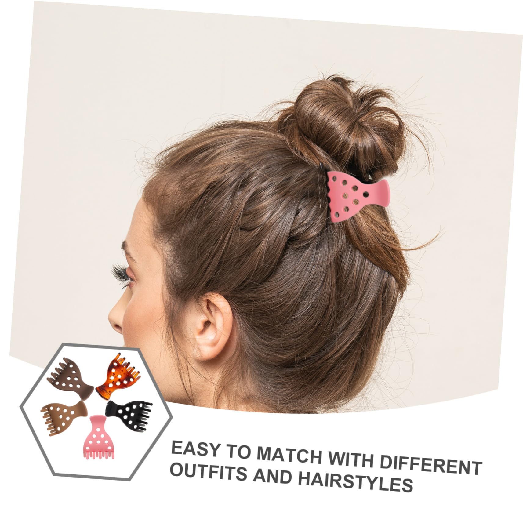 10 Piezas Unidades de Clips de Cabello Acrílicos Antideslizantes para Salón Garras Volumizadoras sin Herramientas Versátiles para Peinados con Rizos sin y Coletas Altas