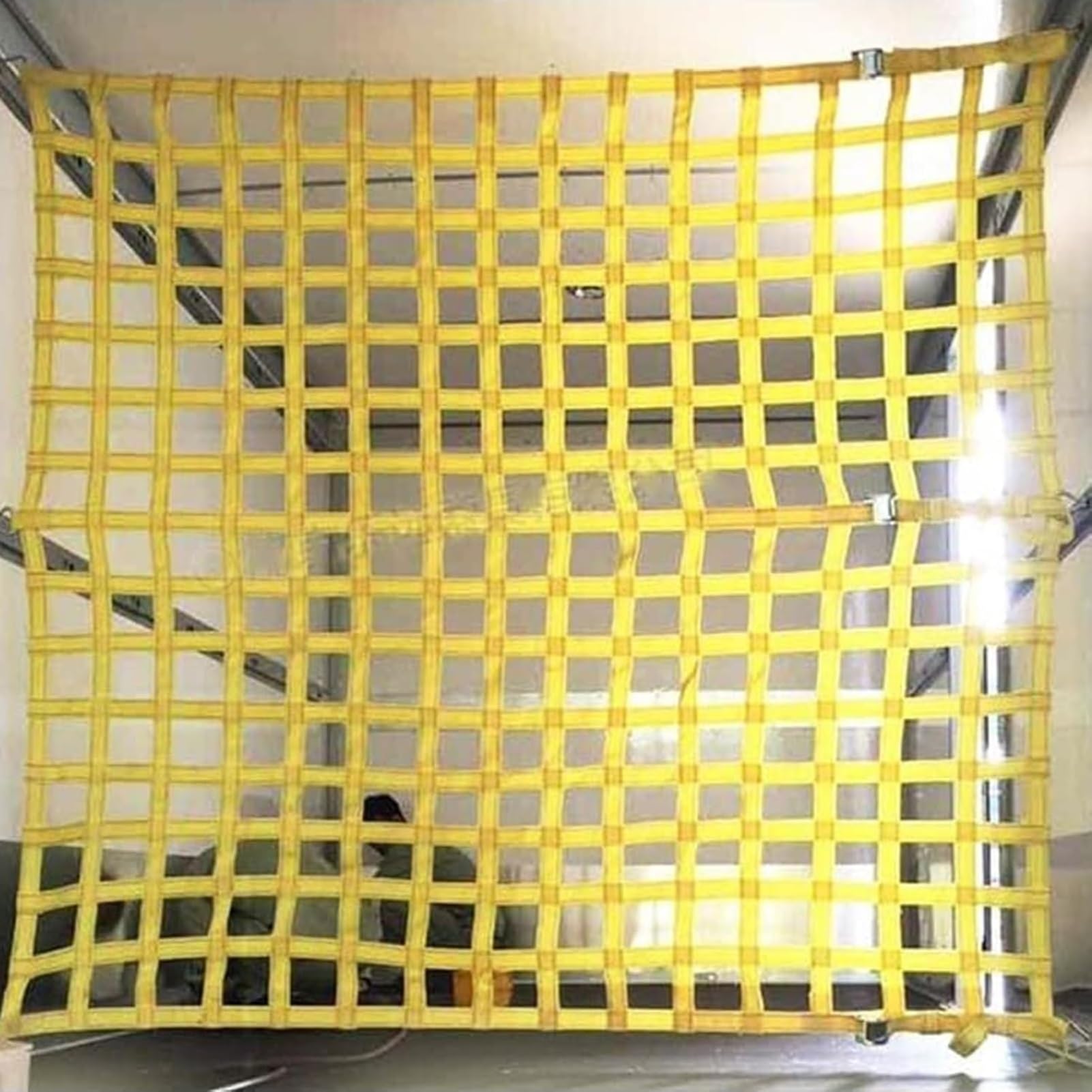 0,3–3,5 T Elastisches Lastenhebenetz - Hängendes Hebe-Gepäcknetz, Reißfestes Hängendes Frachtnetz, Flacher Nylon-Hebesack, Für Bau-, Umzugs- Und Abschlepparbeiten(1.5 X 1.5M/Mesh 10cm/Load 300kg)