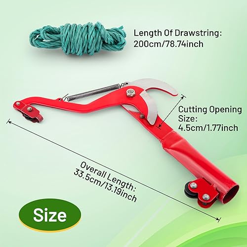 Miniatura 3 de Baoblaze Tijeras de poda de alta altitud, diseño de polea, cortadora de árbol con cuerda, cortador de poda de árboles frutales para cortar ramas,