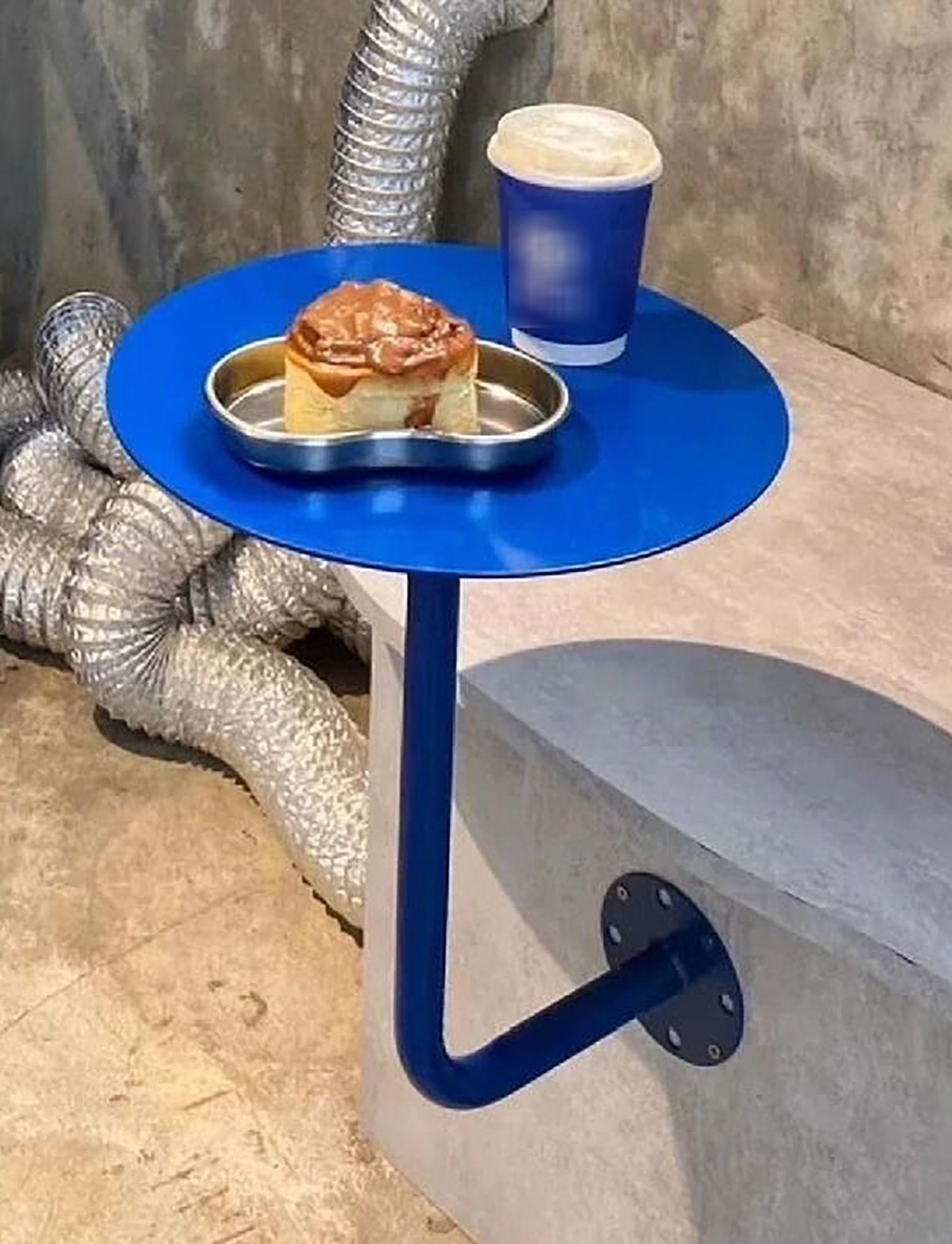 Tavolo da Parete, Banco a L per Bar, Tavolino Angolare Piccolo per Caffè | Tavolo da Parete, Scrivania Galleggiante Salvaspazio, Solido per Uso Commerciale al Bar(Milk,40cm/15.7in)
