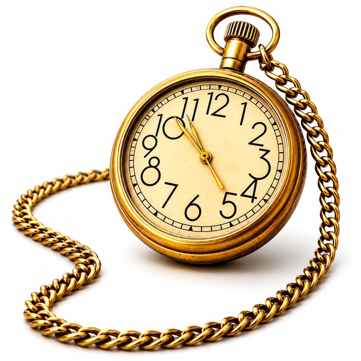 Antique Pocket Watch for Men with Gold Tone Chain, Vintage Roman Numeral Analog Fob Watch, Retro Alloy Pocket Watch Gift for Husband Dad Friends Family Birthday (Size 2.5X2 Inches)-image-19