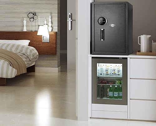 Miniatura 6 de Caja fuerte biométrica de seguridad para huellas dactilares, caja de seguridad de acero para el hogar, la oficina y el hotel, pistola segura,