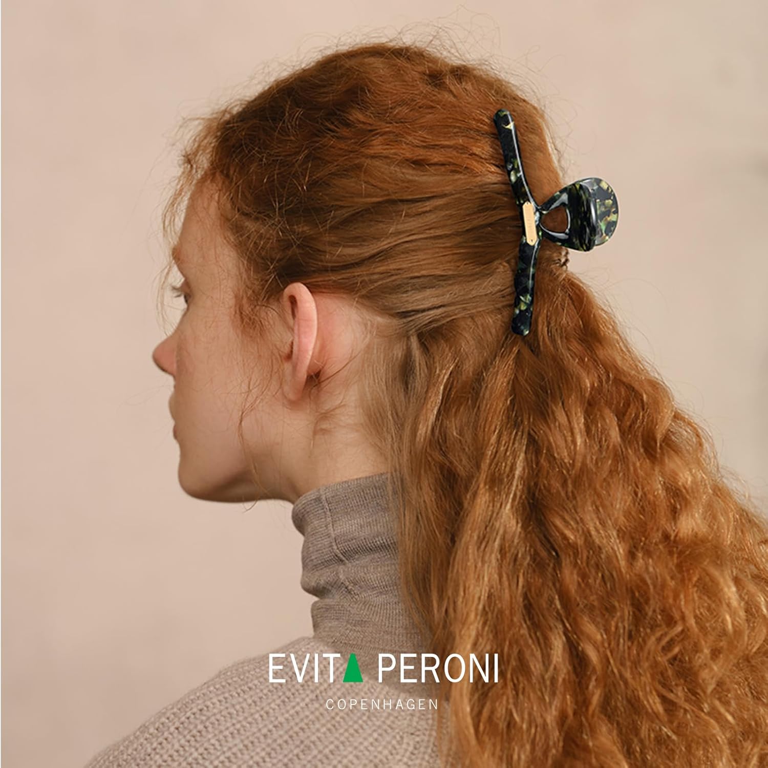 EVITA PERONI Extra Large Hair Clips for Women with Strong Grip Suitable for Oversized hairstyles, Hair Claw Full Clip and Half Clip - Forest Green
