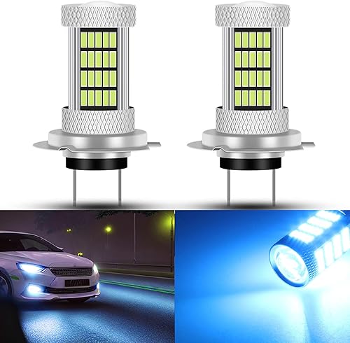 Miniatura 8 de Bombillas LED 92SMD 4014 de 8000 K, color azul hielo H7, bombillas antiniebla LED o luces de conducción diurna, lámparas DRL, 300% de brillo de