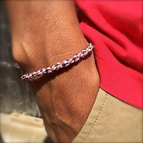 Miniatura 43 de Rumi Sumaq Nautical Rope Bracelet for Men, Women & Kids - Waterproof Hand-Knotted Adjustable Pull Tie - Martha’s Vineyard Island Map, Sailor Rope &