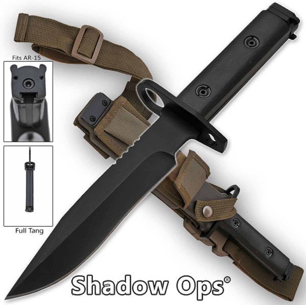 HEAVY DUTY "SHADOW OPS" AR-15 BAYONET