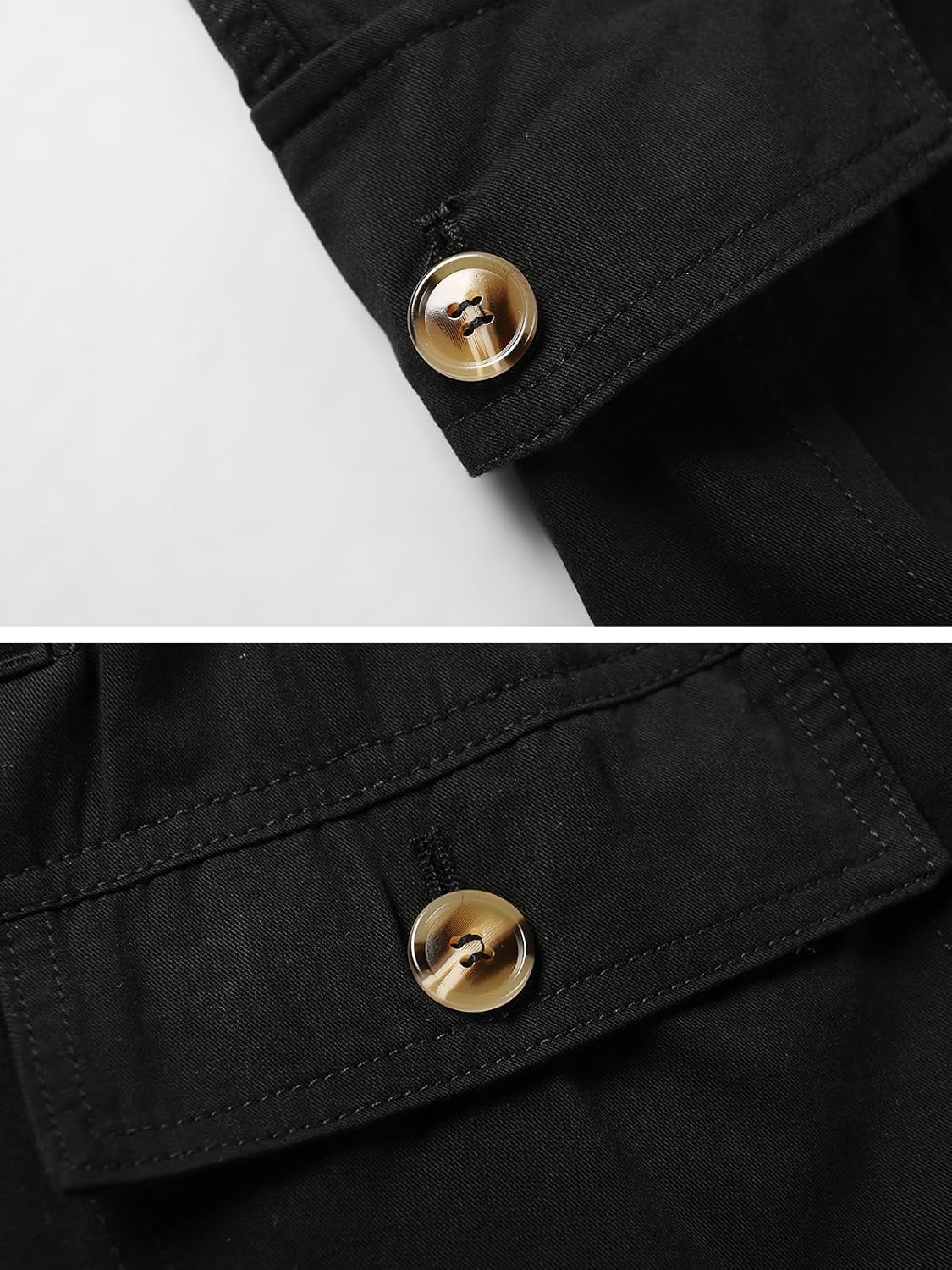 Men's Boys Full Elastic Waist Casual Cargo Pants Relaxed Fit Lightweight Pull On Workwear Pant - Image 6