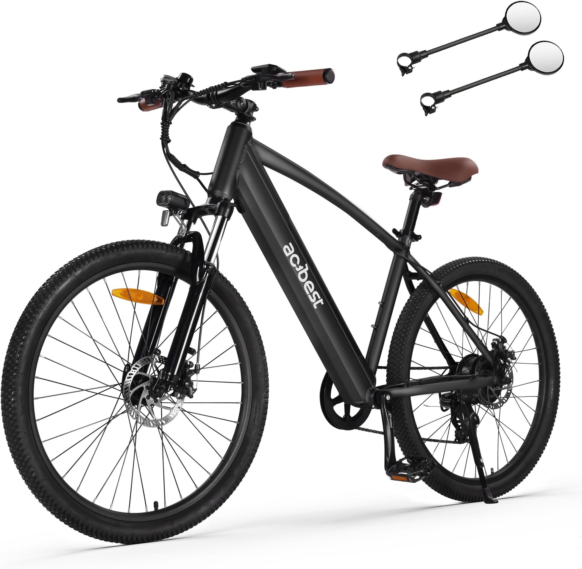 Core Electric Bike for Adults -468Wh Removable Built in Battery, Peak 750W Brushless Motor Mountain Ebike, 26X2.1 Tire Step Over Bicycle with 7 Speed, Max 50 Miles, Black with Mirror