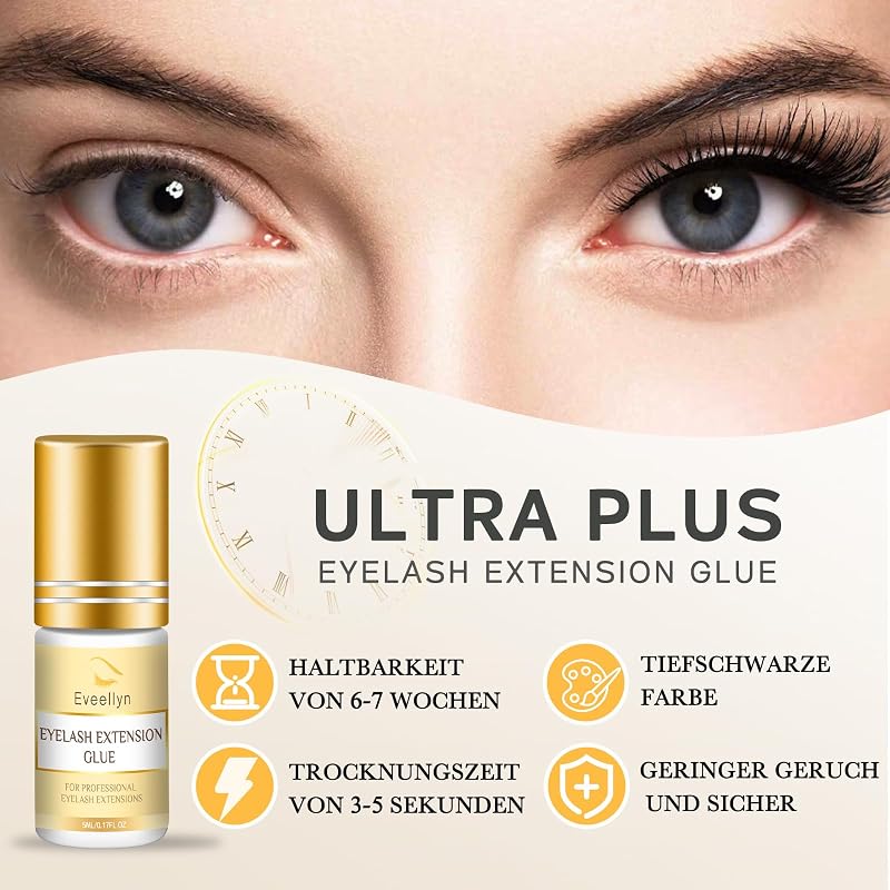 Eveellyn Szempilla Ragasztó 5ml - Gyors Száradás, Erős Tartás, Szagtalan