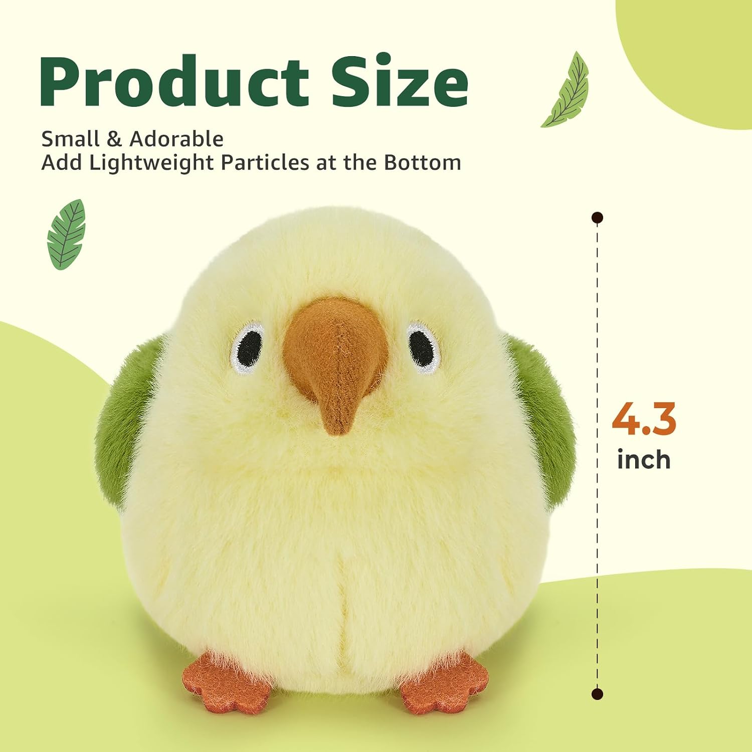 Ditucu Palm-Sized Budgerigar Plush Cute Soft 4.3 inch Parakeet Stuffed Animal Realistic Bird Toys Gifts for Kids image 4