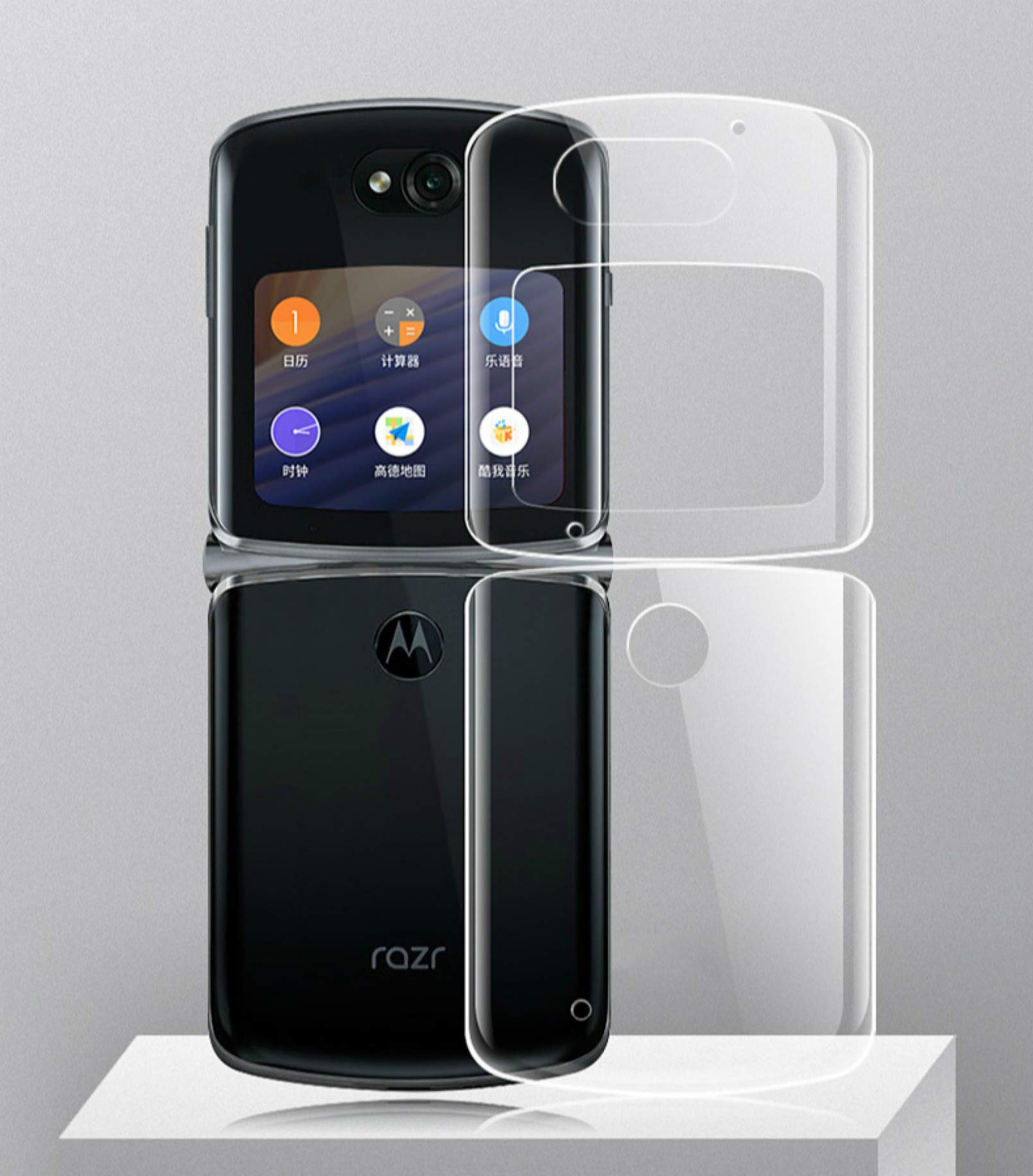 XINDEMEI per Motorola RAZR 5G Cover per Telefono Ultra Sottile Trasparente Custodia Rigida per Telefono con paraurti Antiurto in Cristallo Trasparente per PC