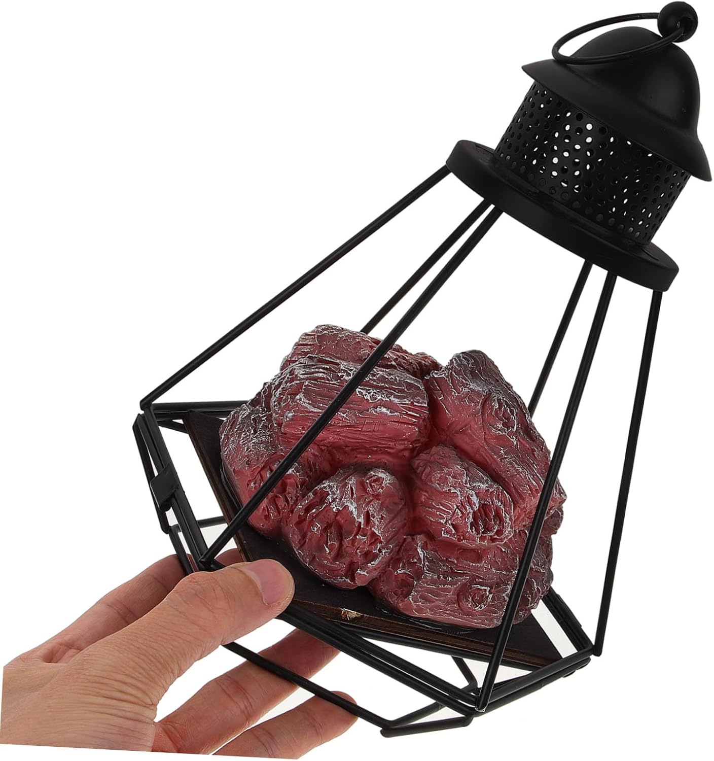 Flame Effect LED Lantern No Battery Required Decorative Home Desktop Ornament for Cozy Atmosphere for Parties and Holiday Decor Unique Idea