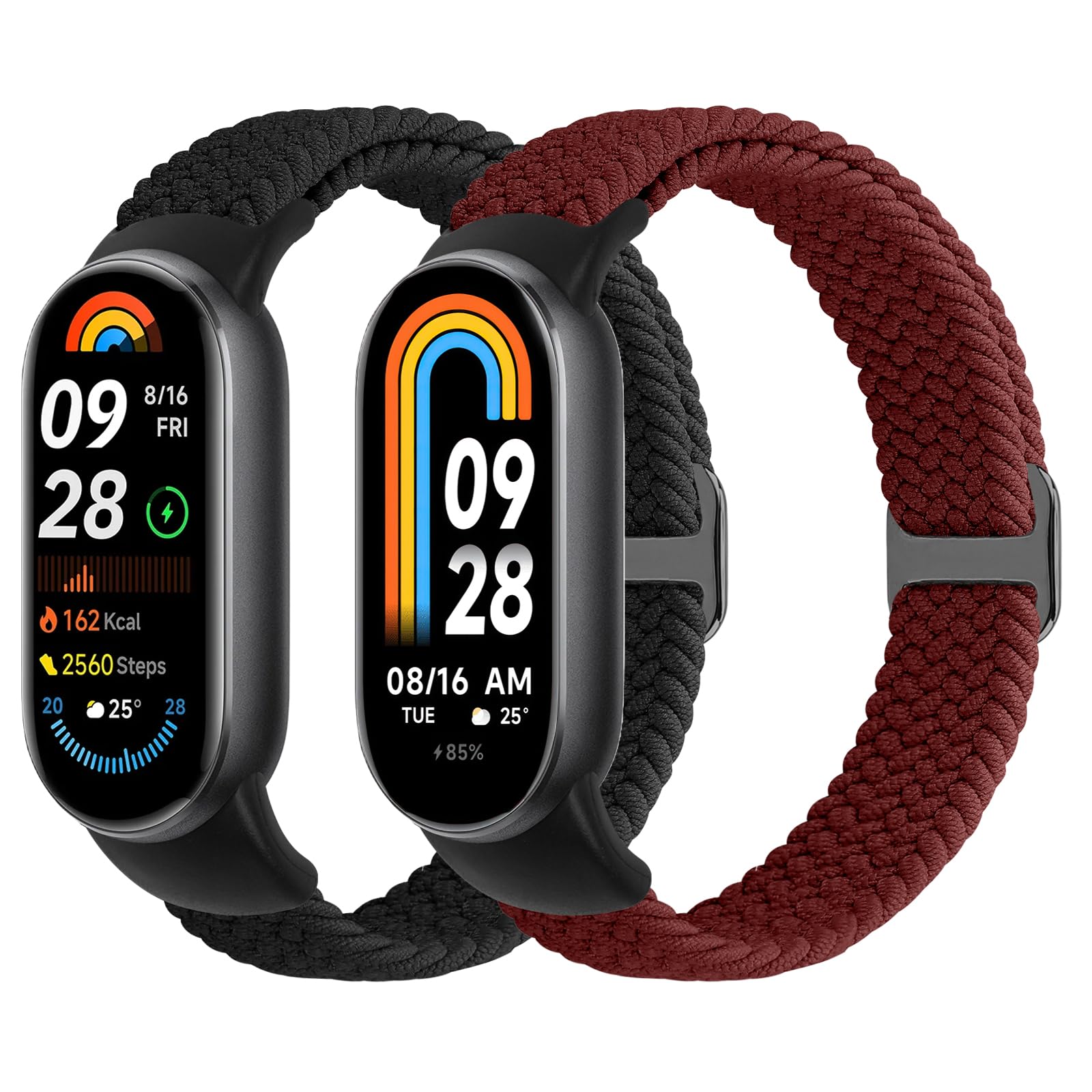 WNIPH Braided Strap for Xiaomi Smart Band 10/Xiaomi Smart Band 9/Xiaomi Smart Band 8 Straps for Women Men, Elastic Adjustable Woven Replacement Bands for Mi Band 10/9/8 — image 1
