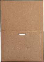 Vista 4 de BEST PAPER GREETINGS Tarjetas de marco de fotos Kraft, tarjetas de inserción de fotos en blanco con sobres, marcos de papel kraft duraderos