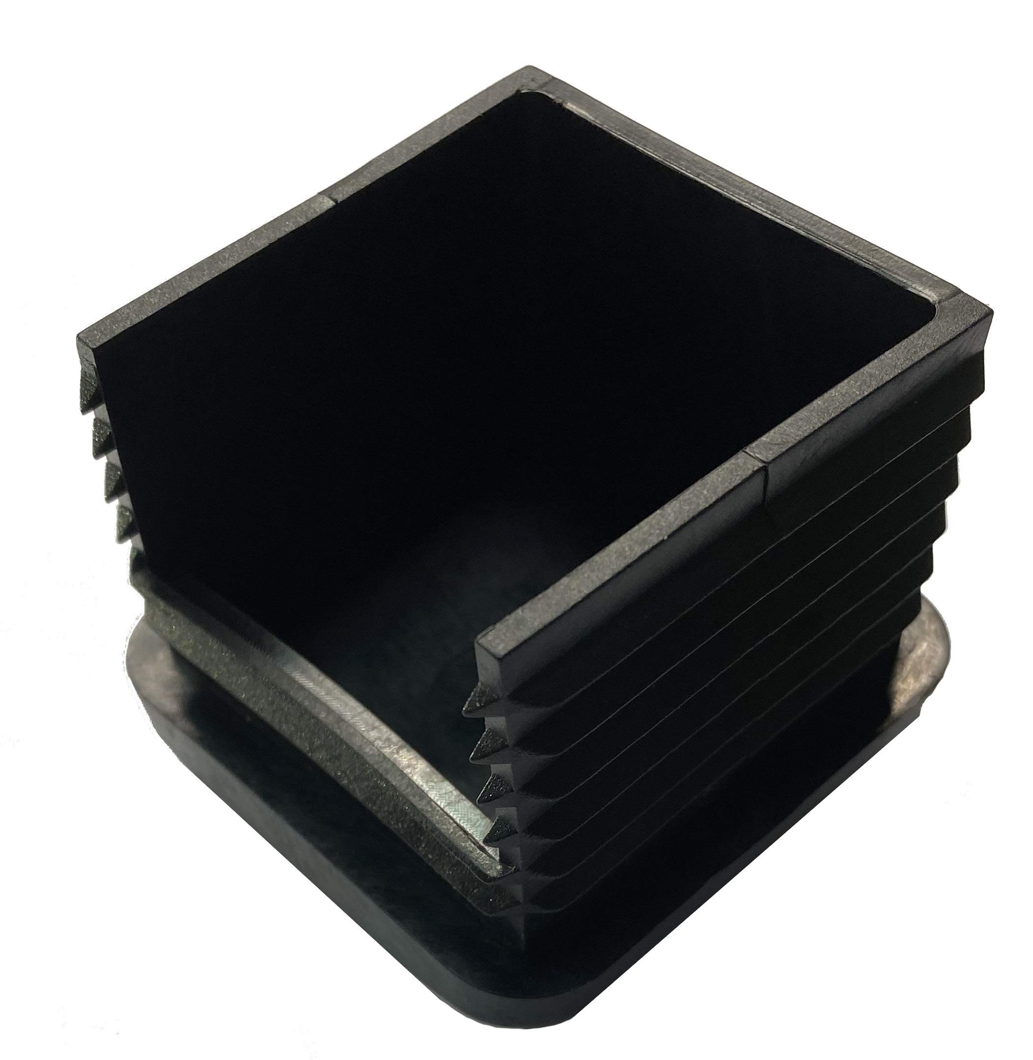 Dexierp Black Protection Force 2-1/2" 64Mm (Pack Of 1) Square Od Tubing Plastic Insert Plug, Tubing Post End Cap, Chair Glide
