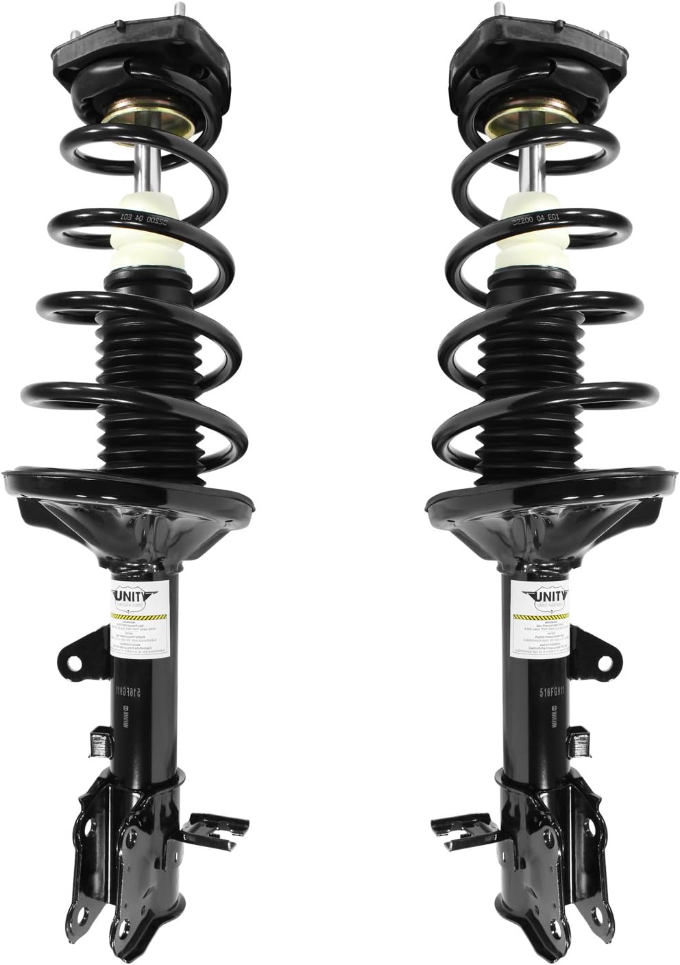 UNITY AUTOMOTIVE 2-15911-15912-001 Rear 2 Wheel Complete Strut Assembly Kit 2000-2006 Hyundai Elantra
