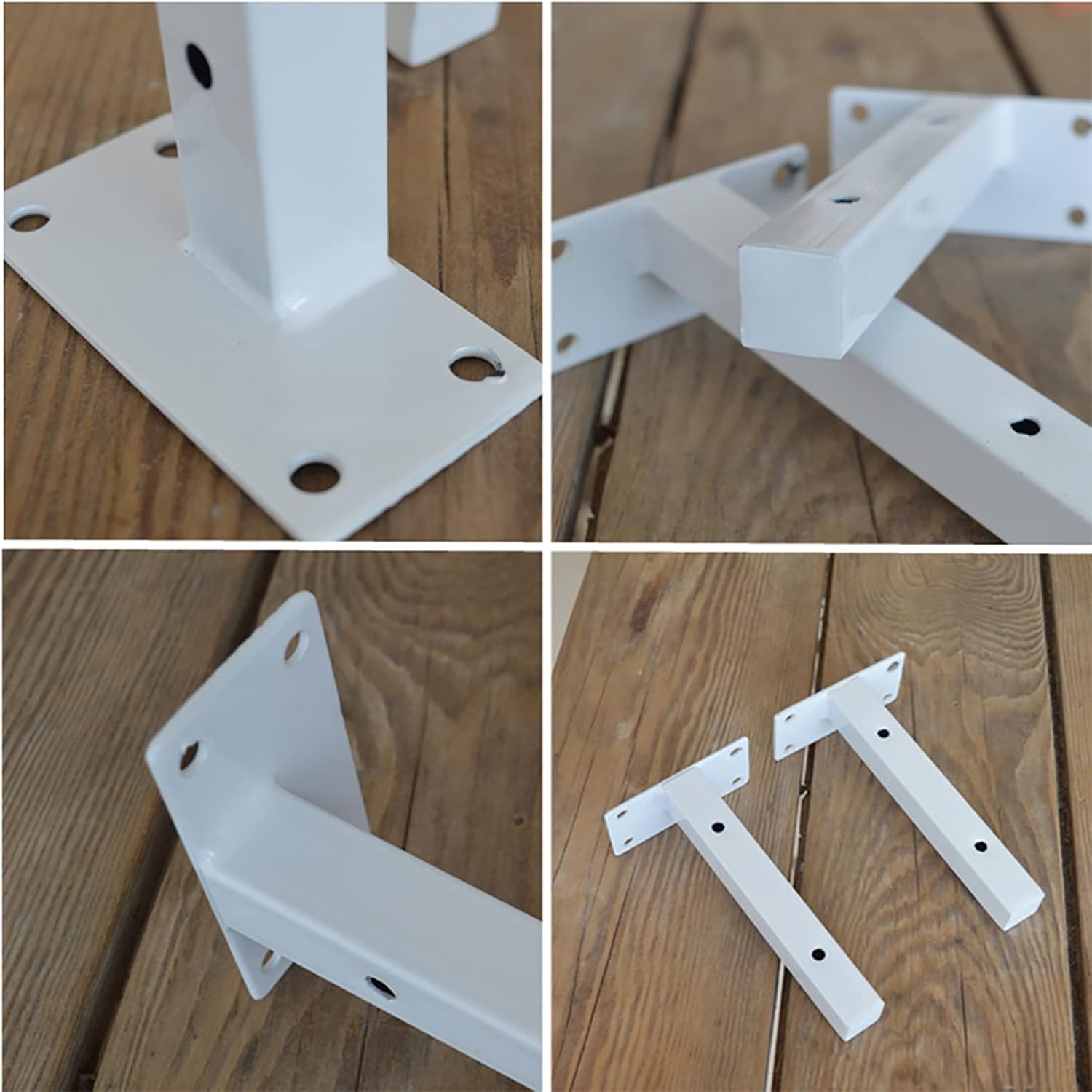 2 Pcs Shelf Brackets,Industrial Floating Bracket,Wall Mounted Heavy Duty Rustic Shelf Brackets, Decorative Shelving,Brackets for Shelves 6/8/10/12/16 Inch,Black