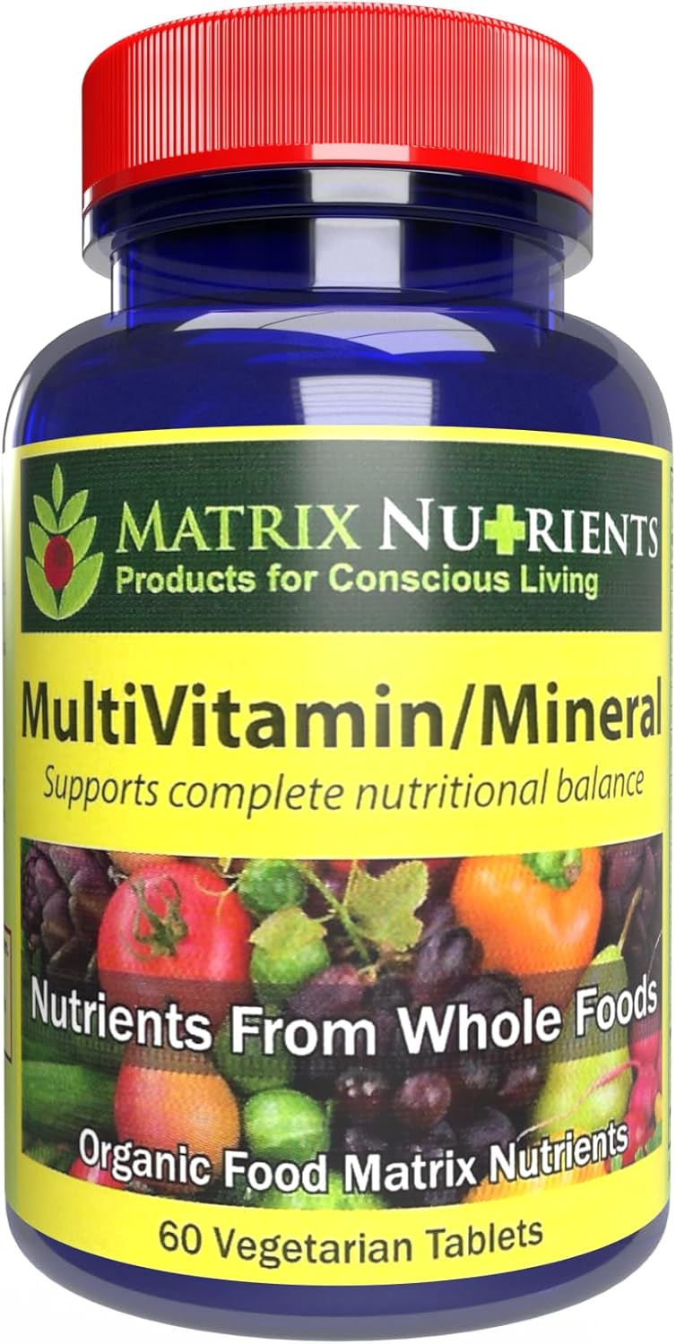 MULTIVITAMIN - Mineral - 100% Organic, Whole Food, Complete MultiVitamin - Great for Daily Health, Lifestyle and More: Vitamin A, Vitamin C, Vitamin D, Vitamin E and Much More! Vegan Tablets (60ct)