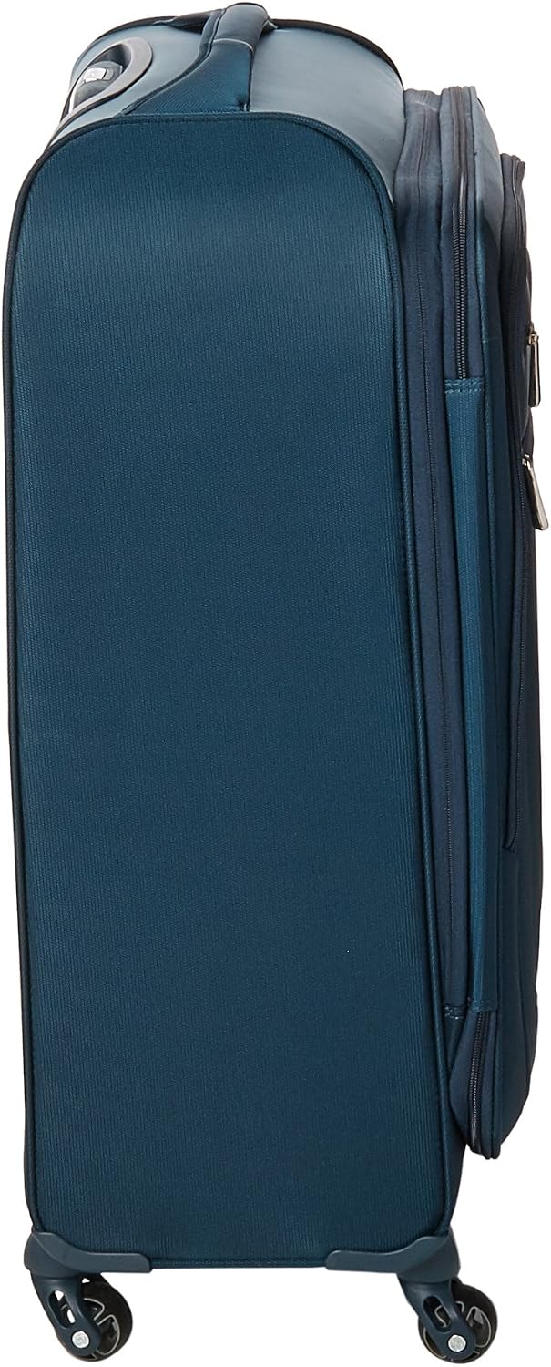 Samsonite Mightlight 2 Softside Luggage with Spinner Wheels, Majolica Blue, Checked-Medium 25-Inch