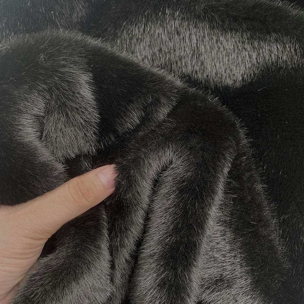 New Simulation Solid Color Mink Plush Fabric 100% Polyester Soft and Smooth High Density 19.68x19.68 inches DIY Plush Scarf Home Decoration Fabric (1, 19.68x19.68 inches)